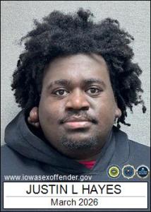 Justin Latrell Hayes a registered Sex Offender of Iowa