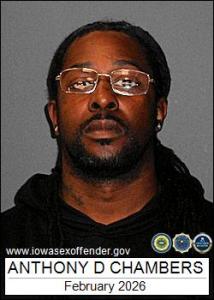 Anthony Dion Chambers a registered Sex Offender of Iowa