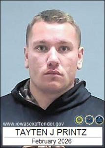 Tayten James Printz a registered Sex Offender of Iowa