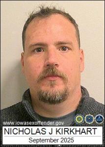 Nicholas Jon Kirkhart a registered Sex Offender of Iowa