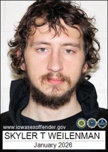Skyler Timothy Weilenman a registered Sex Offender of Iowa