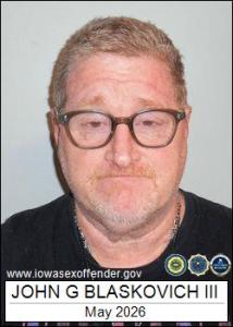 John Gabriel Blaskovich III a registered Sex Offender of Iowa