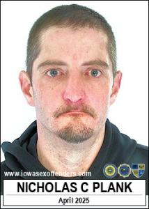 Nicholas Christopher Plank a registered Sex Offender of Iowa