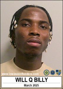 Will Quitde Billy a registered Sex Offender of Iowa