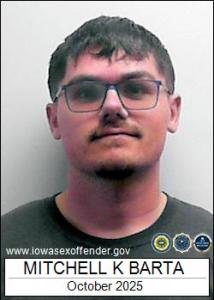 Mitchell Kennedy Barta a registered Sex Offender of Iowa