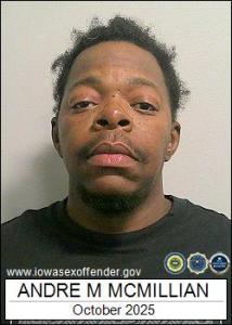 Andre Markell Mcmillian a registered Sex Offender of Iowa