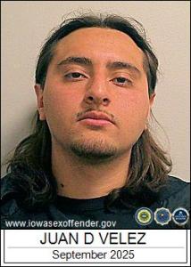 Juan Diego Velez a registered Sex Offender of Iowa