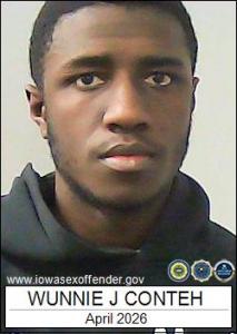 Wunnie Junior Conteh a registered Sex Offender of Iowa
