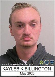 Kayleb Kenneth Billington a registered Sex Offender of Iowa