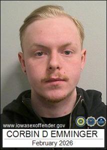 Corbin Downing Emminger a registered Sex Offender of Iowa