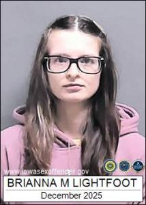 Brianna Mae Lightfoot a registered Sex Offender of Iowa