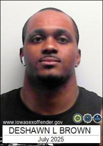 Deshawn Latral Brown a registered Sex Offender of Iowa