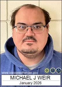 Michael James Robert Weir a registered Sex Offender of Iowa