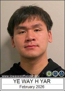 Ye Way Hay Yar a registered Sex Offender of Iowa