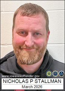 Nicholas Paul Stallman a registered Sex Offender of Iowa