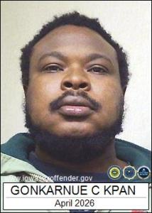 Gonkarnue Cyrus Kpan a registered Sex Offender of Iowa