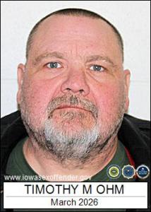 Timothy Michael Ohm a registered Sex Offender of Iowa