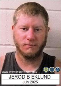 Jerod Benjamin Eklund a registered Sex Offender of Iowa