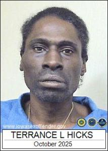 Terrance Lamar Hicks a registered Sex Offender of Iowa