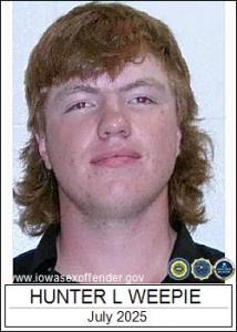 Hunter Leslie Weepie a registered Sex Offender of Iowa