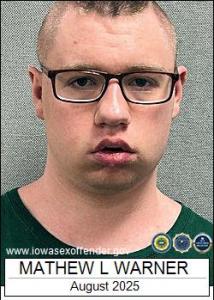 Mathew Logan Warner a registered Sex Offender of Iowa