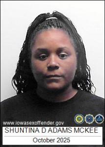 Shuntina D Adams Mckee a registered Sex Offender of Iowa
