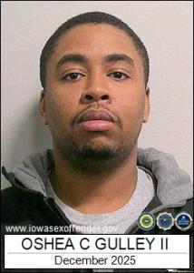 Oshea Cleon Gulley II a registered Sex Offender of Iowa