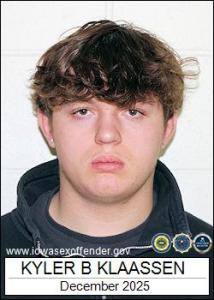 Kyler Bret Klaassen a registered Sex Offender of Iowa
