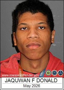 Jaquwan F Donald a registered Sex Offender of Iowa