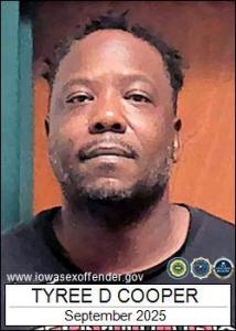 Tyree Donte Cooper a registered Sex Offender of Iowa
