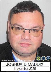 Joshua David Maddix a registered Sex Offender of Iowa