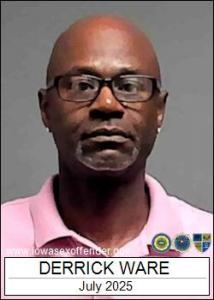 Derrick Ware a registered Sex Offender of Iowa