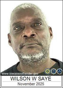 Wilson Wilsan Saye a registered Sex Offender of Iowa