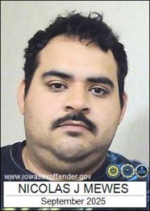 Nicolas Jeronimo Mewes a registered Sex Offender of Iowa