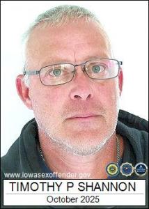 Timothy Paul Shannon a registered Sex Offender of Iowa