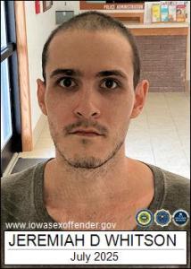 Jeremiah Dean Whitson a registered Sex Offender of Iowa