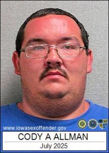 Cody Allen Allman a registered Sex Offender of Iowa