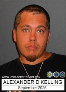 Alexander David Kelling a registered Sex Offender of Iowa