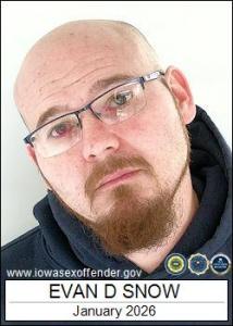 Evan Donald Snow a registered Sex Offender of Iowa