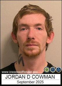 Jordan Donovan Cowman a registered Sex Offender of Iowa