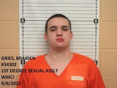 Braiden Lynn Gries a registered Sex Offender of Wyoming