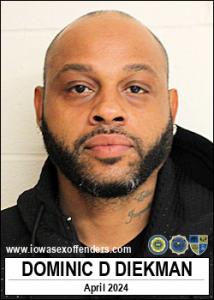 Dominic Darnel Diekman a registered Sex Offender of Iowa