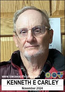 Kenneth Earl Carley a registered Sex Offender of Iowa