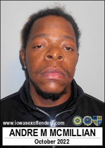 Andre Markell Mcmillian a registered Sex Offender of Iowa