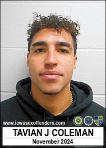 Tavian Jerome Coleman a registered Sex Offender of Iowa