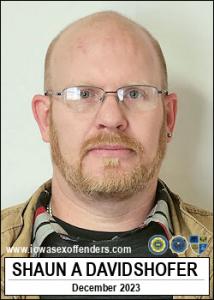 Shaun Allan Davidshofer a registered Sex Offender of Iowa